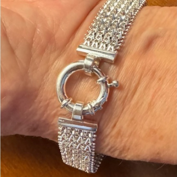 Imperial sterling silver bracelet sparkling miniature mirrors (sold on QVC) - Picture 2 of 12